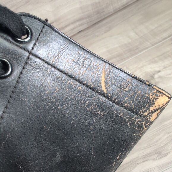 Vtg 1950's 60's US Black Military Cap Toe Combat Boots Sz 10 R KG Vintage - Picture 13 of 16